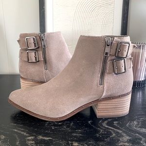Bleecker and Bond Taupe Leather Booties